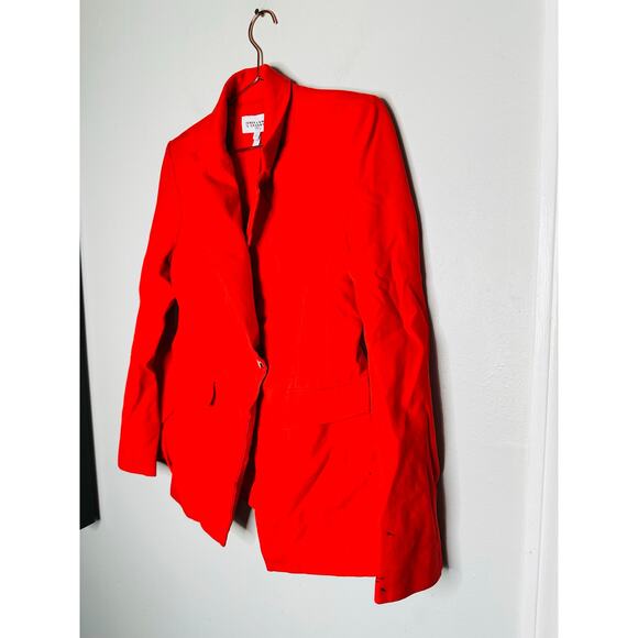 DEREK LAM 10 CROSBY Red Front Button Closure Noah Single Breast Jacket Blazer 4 - Picture 6 of 16